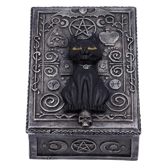 Familiar Spell Black Cat Sigil Trinket Box 13.7cm 2