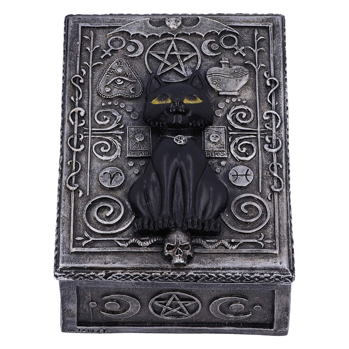 Familiar Spell Black Cat Sigil Trinket Box 13.7cm