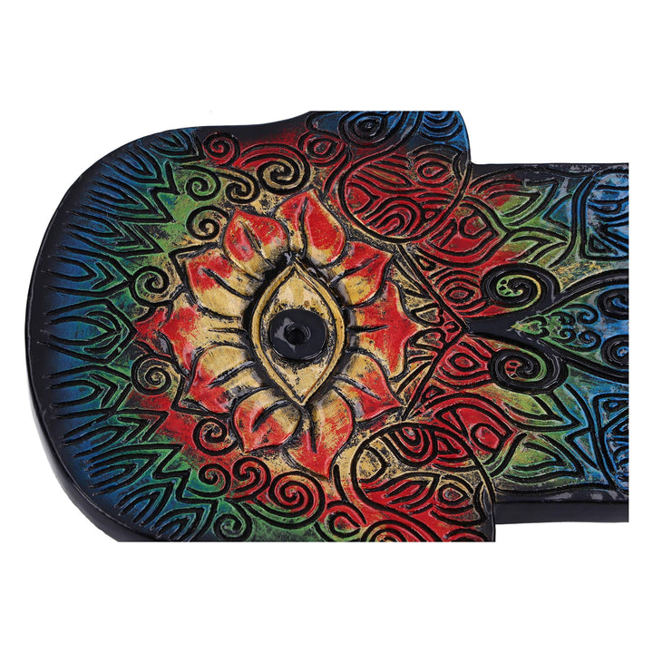 Set of 4 Hamsas Strength Hand Incense Stick Burner Hamsas 12.5cm