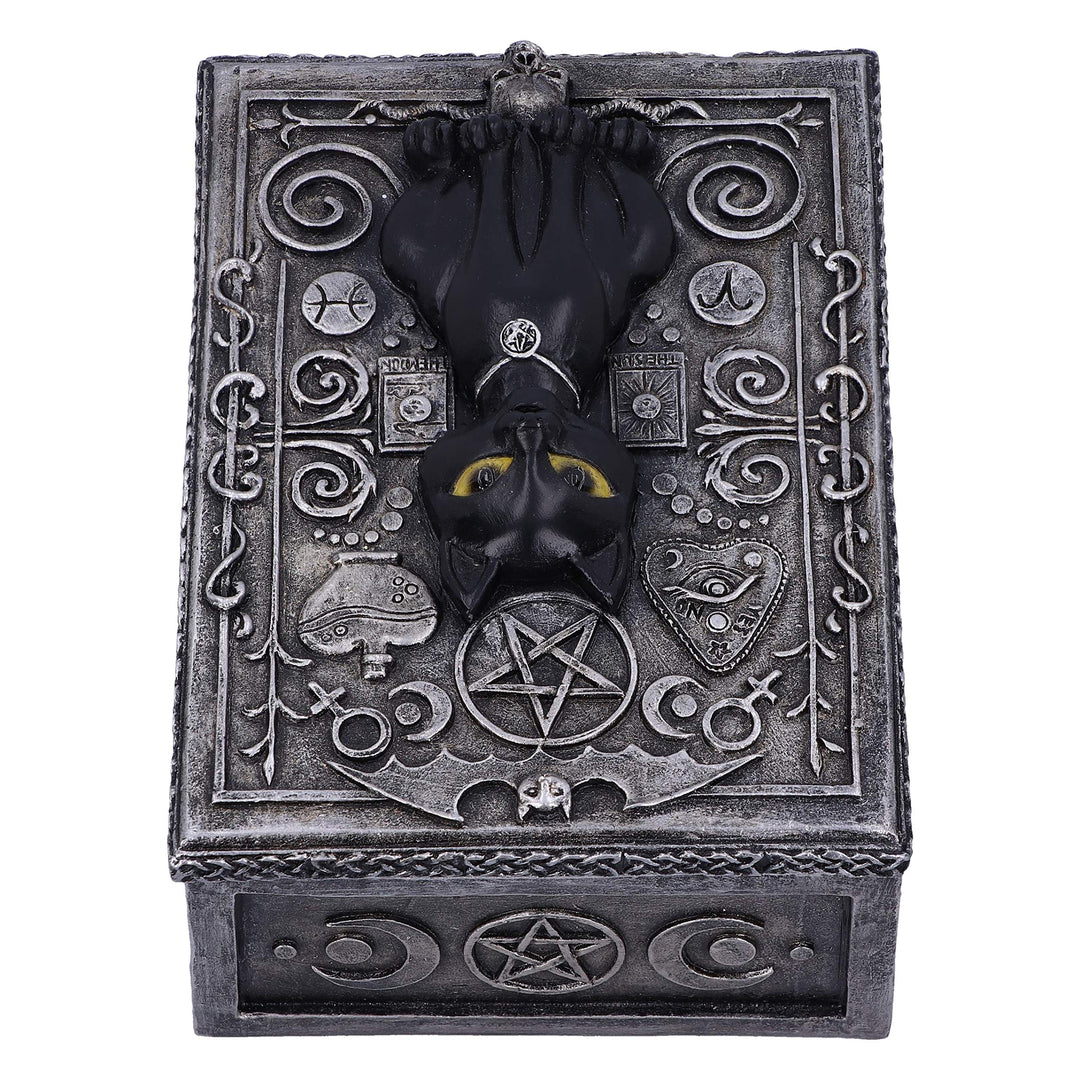 Familiar Spell Black Cat Sigil Trinket Box 13.7cm