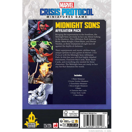Midnight Sons Affiliation Pack Marvel Crisis Protocol Miniature Game by Atomic Mass 2