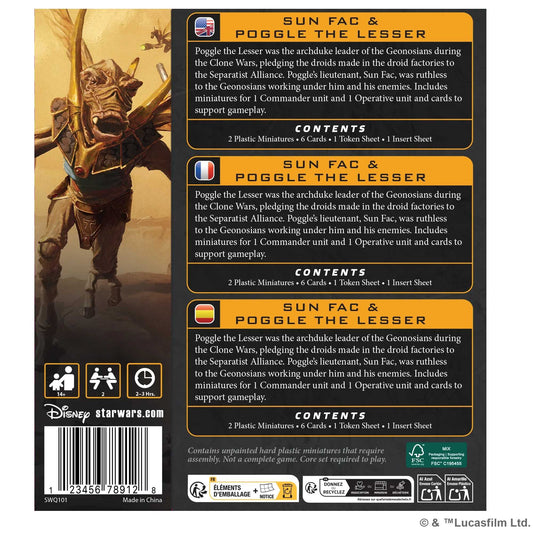 Star Wars Legion Poggle The Lesser and Sun Fac Board Game by Atomic Mass 2