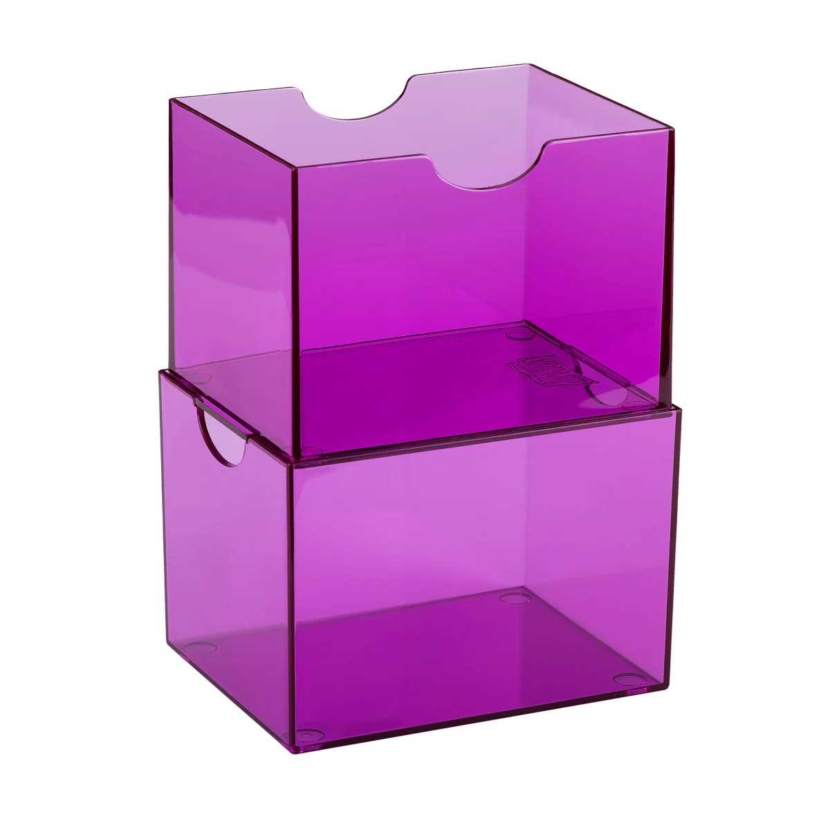 UNIT Dragon Shield Strongbox 100 Card Deck Box Clear Purple Gaming Accessory by Arcane Tinmen 5