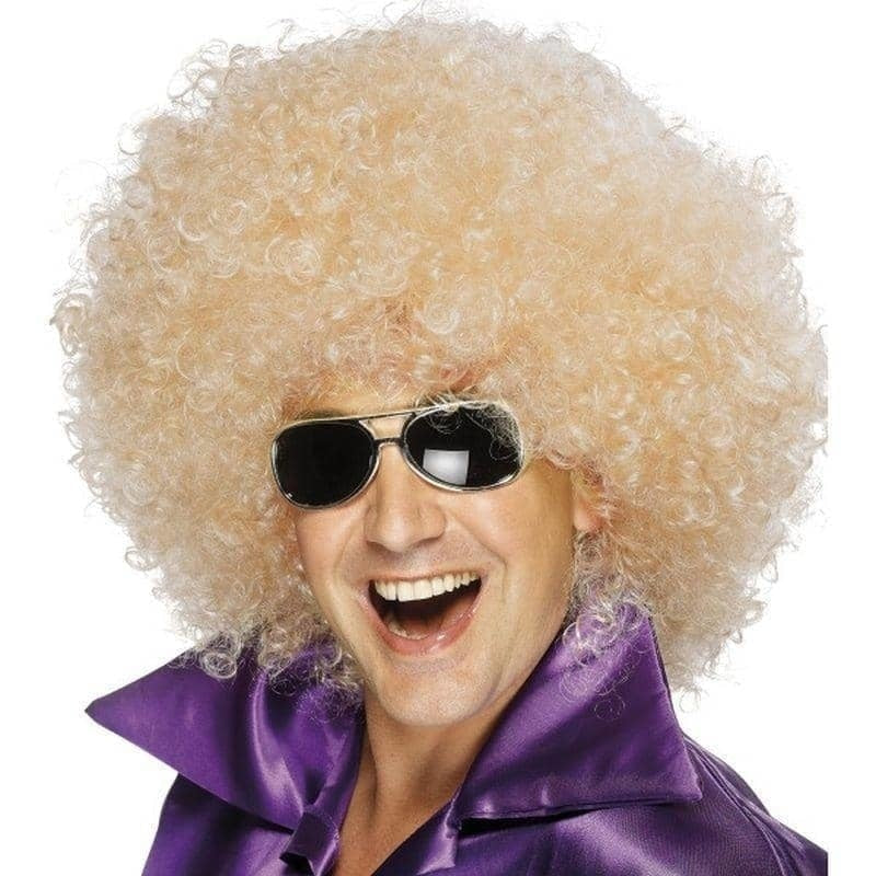 Afro Wig Mega Huge Adult Blonde_1