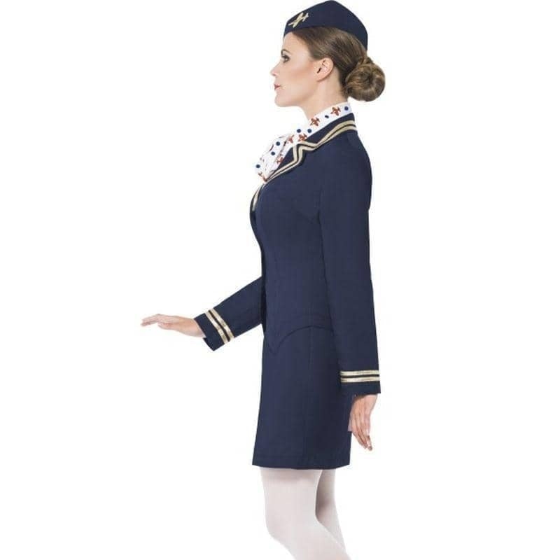 Airways Attendant Air Hostess Costume Adult Blue_3