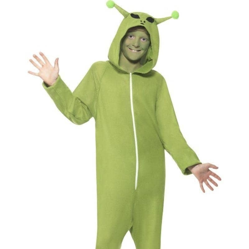 Alien Costume Kids Green Jumpsuit_1