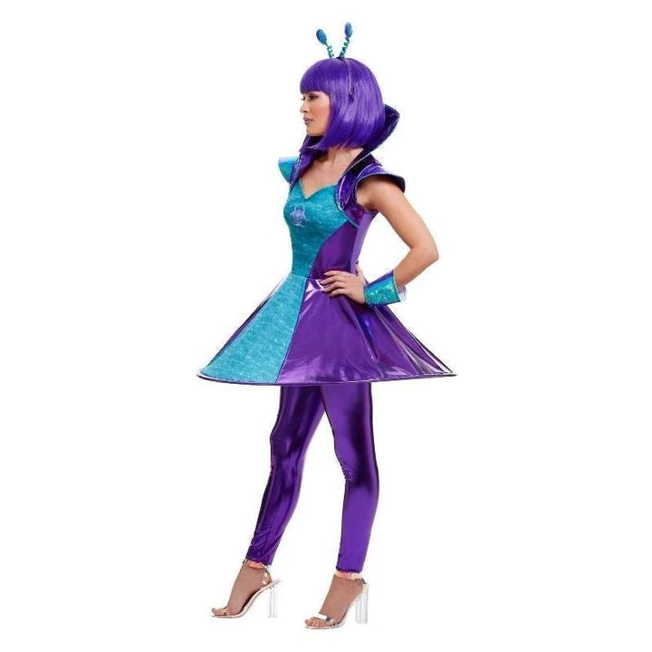 Alien Lady Costume Adult Blue Purple Dress_3