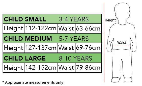 Size Chart Anakin Skywalker Costume Kids Mask Clone Wars Armour