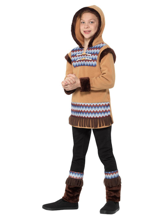Arctic Boy Costume Brown Child Eskimo Fleece 2
