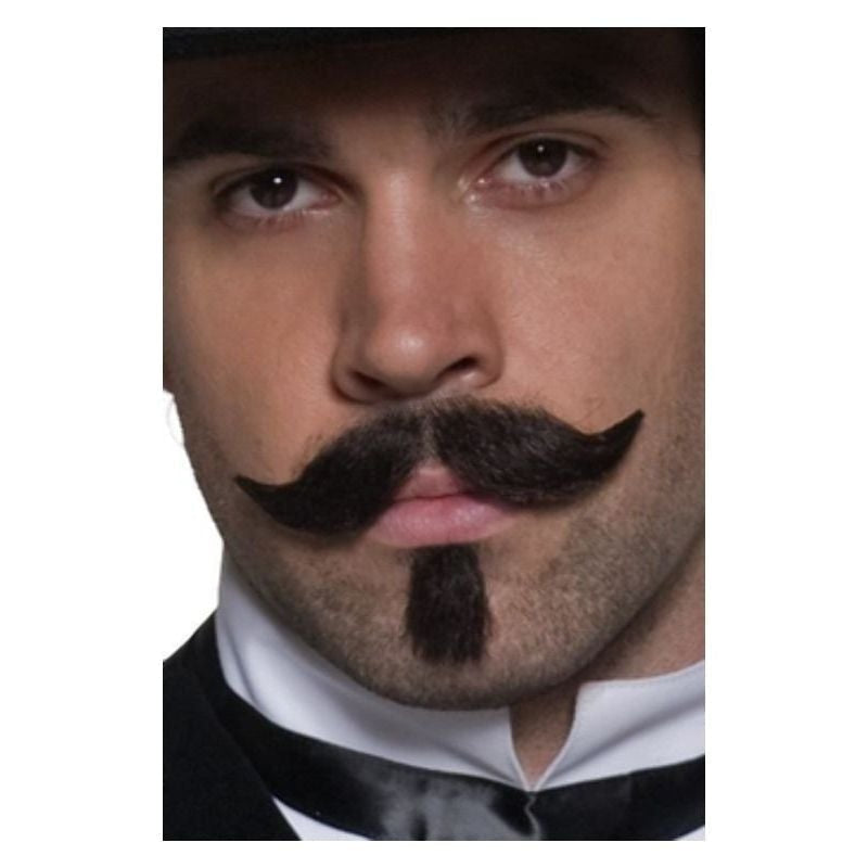 Size Chart Authentic Western Gambler Moustache Adult Brown
