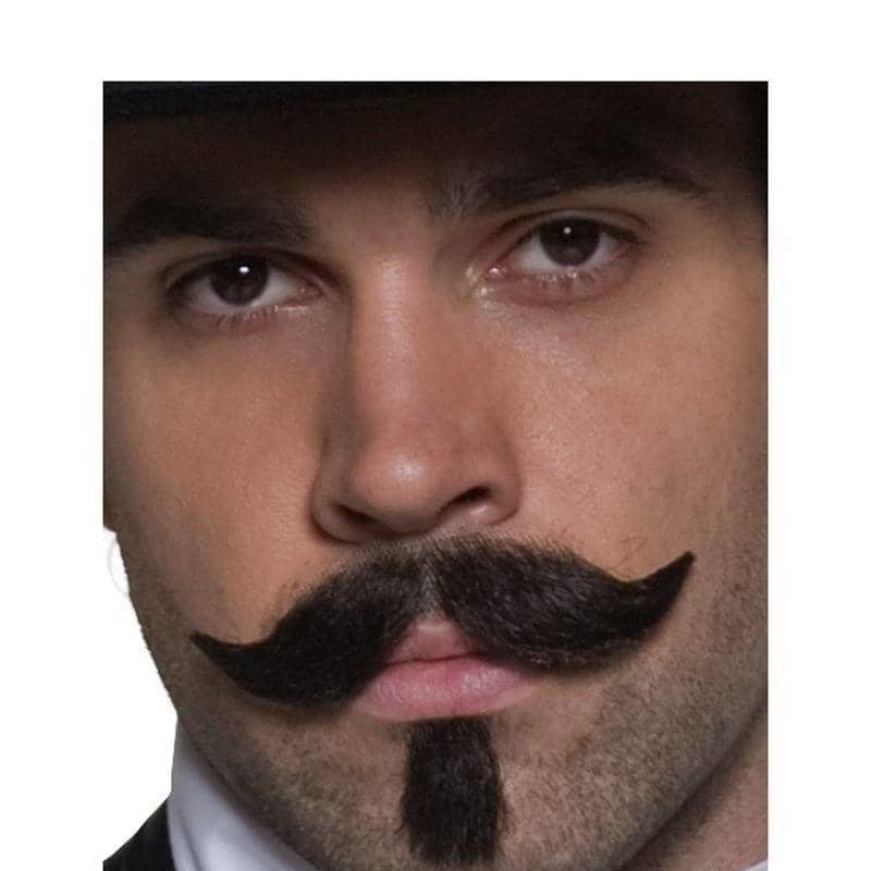 Authentic Western Gambler Moustache Adult Brown_1