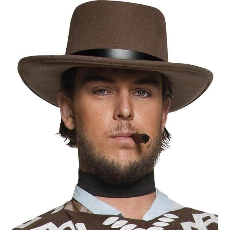 Authentic Western Wandering Gunman Hat Adult Brown Costume Accessory 2