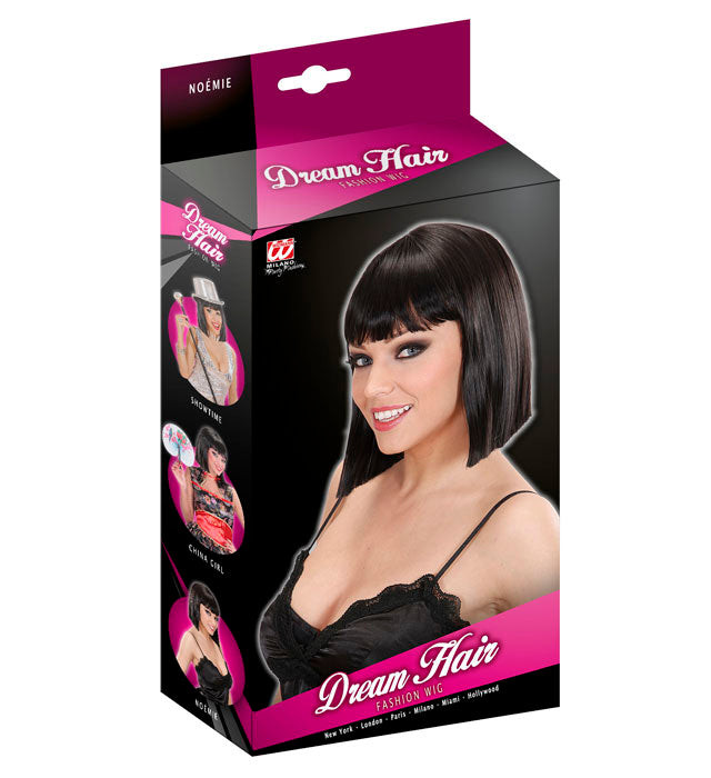 Black Noémie Wig Blunt Cut In Color Box