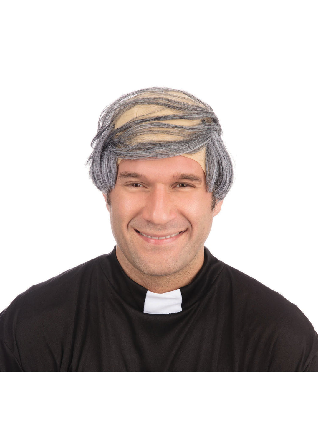 Baldy Man Wig Grey Combover Hair_2