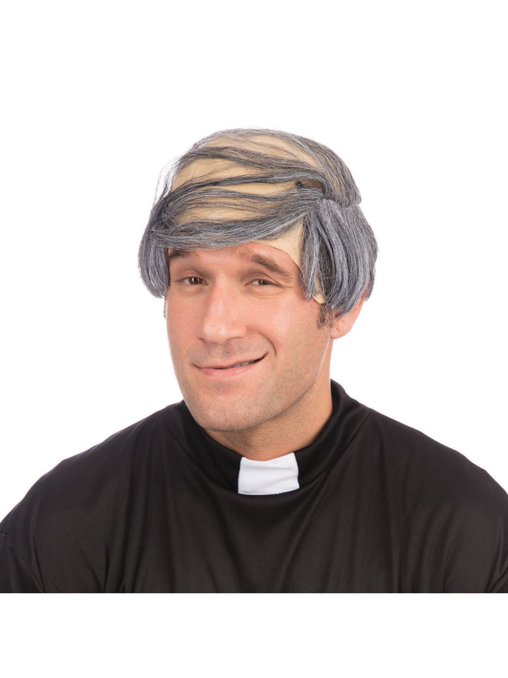 Baldy Man Wig Grey Combover Hair_3