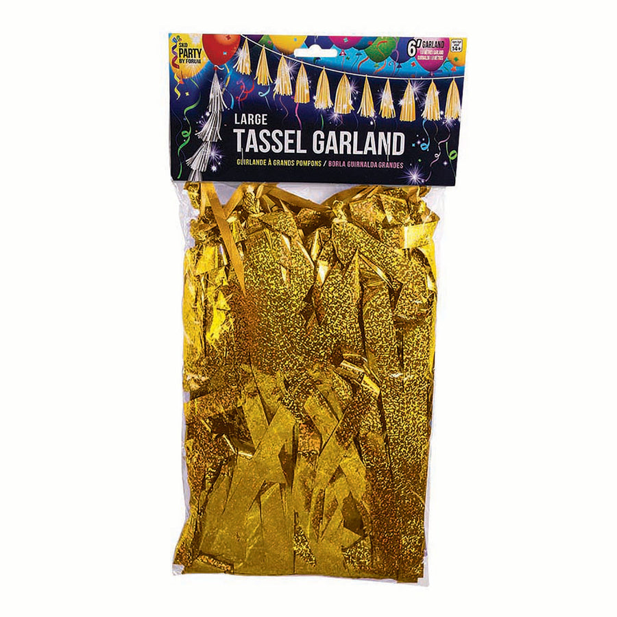 Balloon Tassels Large Gold Holographic_1