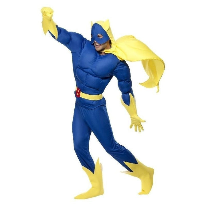 Bananaman Padded Costume Adult Blue Yellow_4