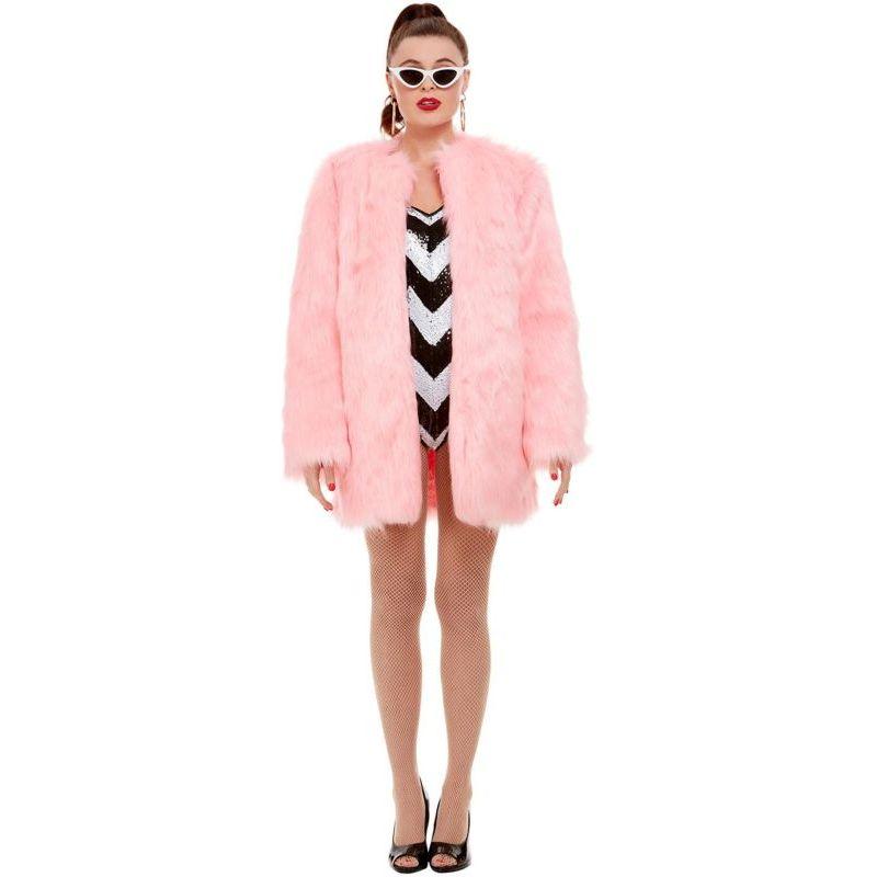 Barbie 60th Anniversary Costume Movie Pink Fluffy Coat Sunglasses_1