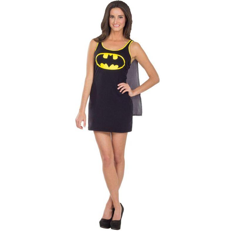 Batgirl Womens Superhero Dress with Cape DC Comics Justice League Costume_1