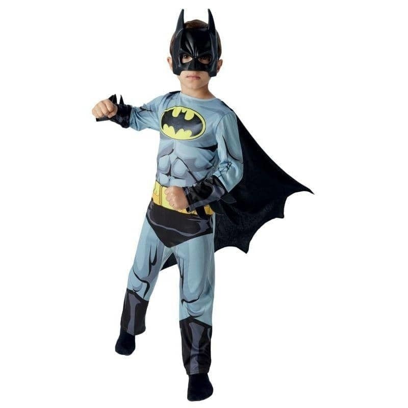 Batman Costume Classic Boys Comic Book Grey Batsuit_1