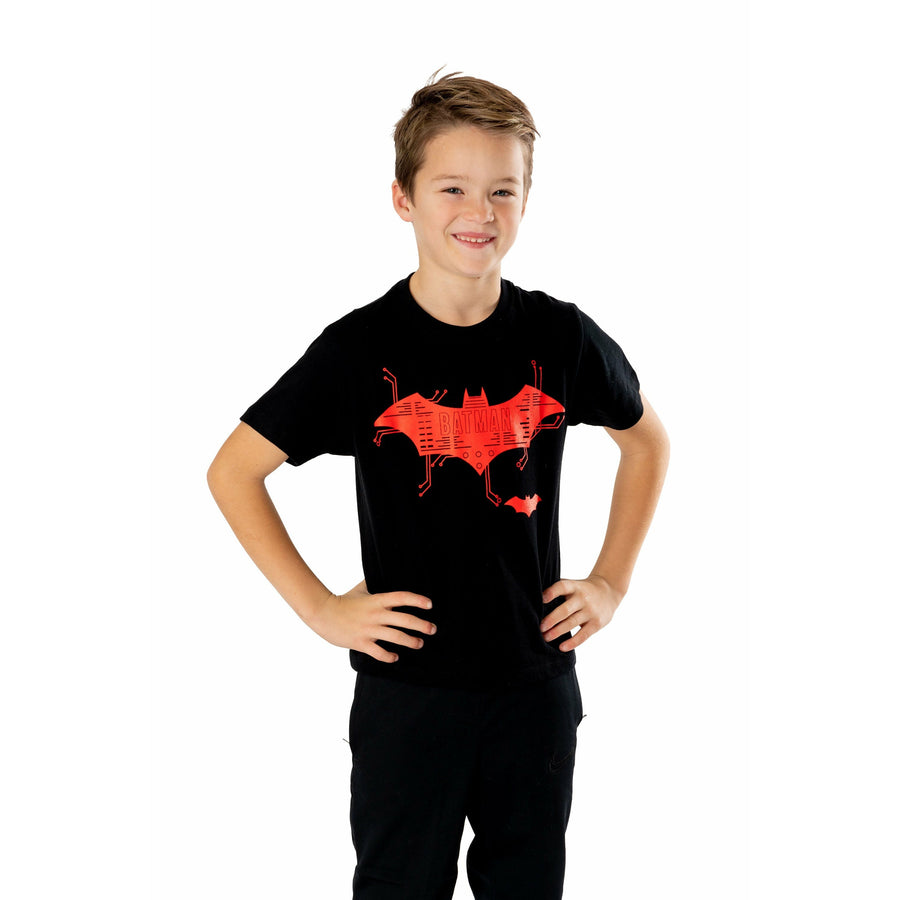 Batman Kids Black Tech Logo T-Shirt DC_1