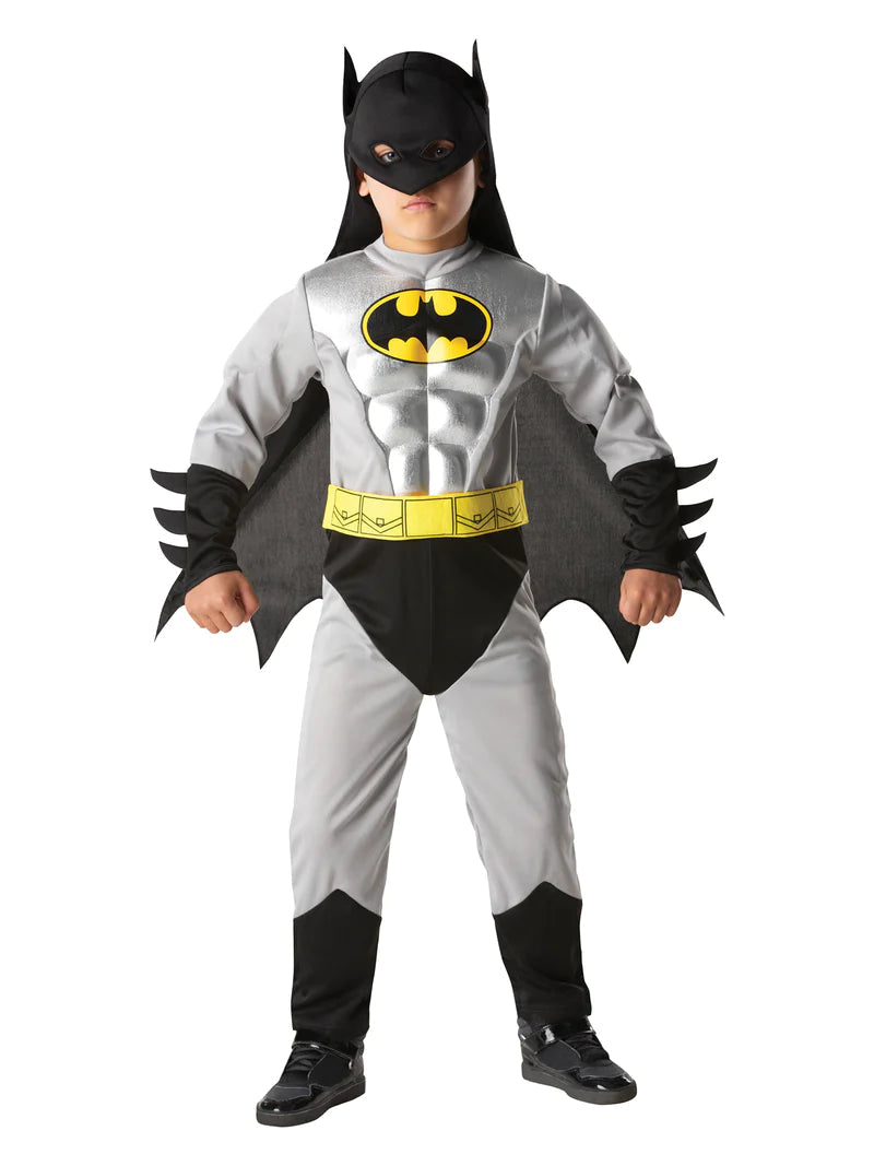 Batman Metallic Costume Deluxe Silver Batsuit Armour_1