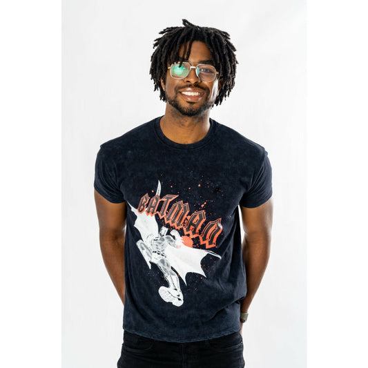 Batman Rock Acid Wash T-Shirt DC Adult 2