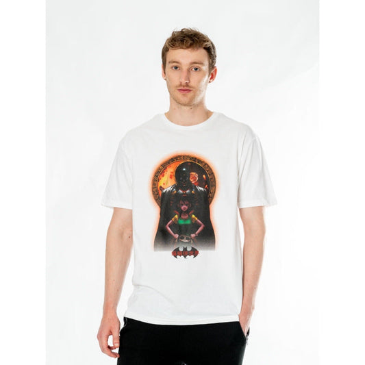 Batman White Adult Anime Moon T-shirt DC 2