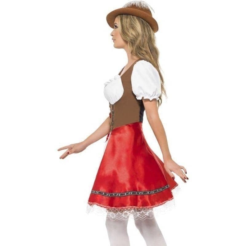 Bavarian Wench Costume Adult Red White_3