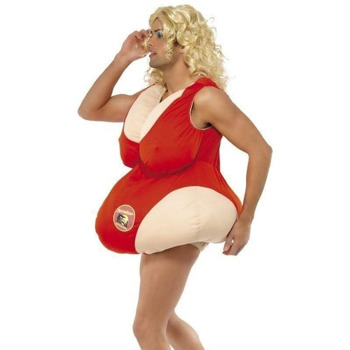 Baywatch Costume Adult Padded Red Swimsuit_3