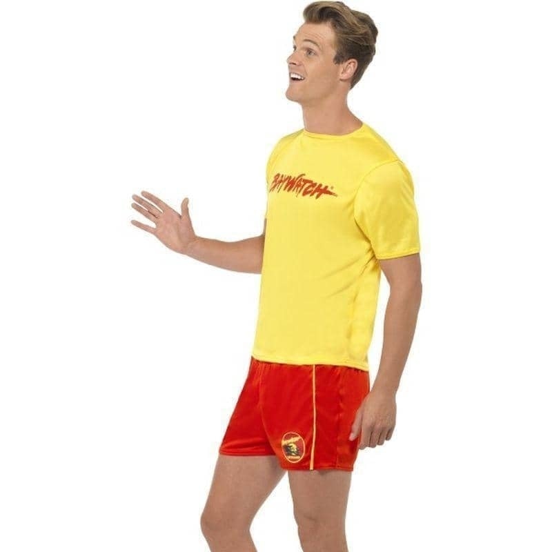 Baywatch Mens Beach Costume Adult Yellow and Red_3