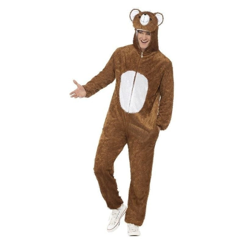 Bear Costume Adult Brown Jumpsuit_3
