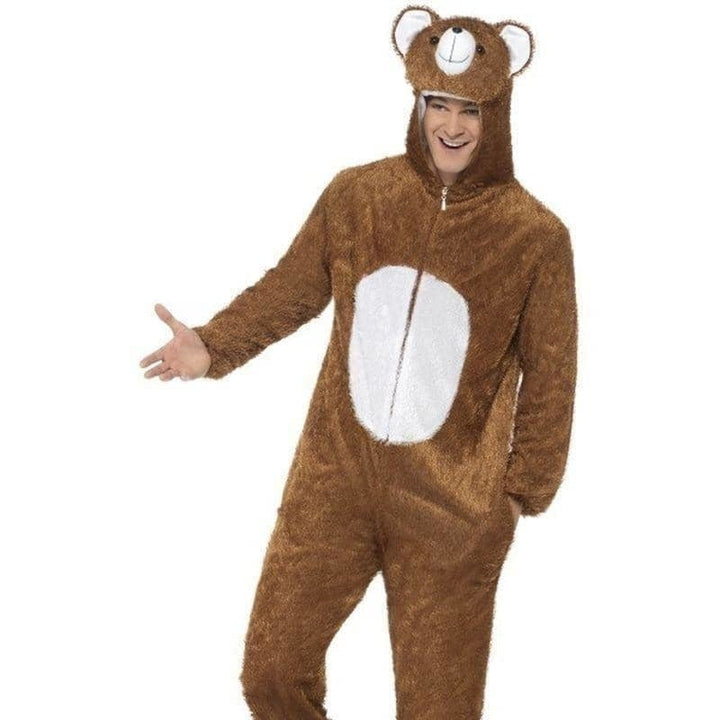 Bear Costume Adult Brown Jumpsuit_1