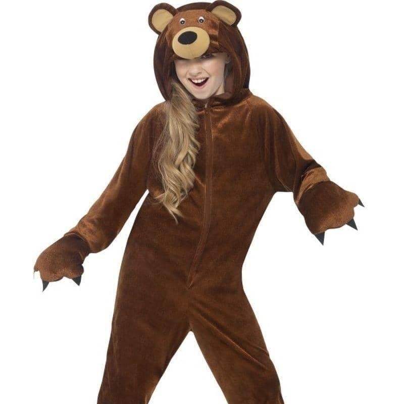 Bear Costume Kids Brown Jumpsuit with Claws_1