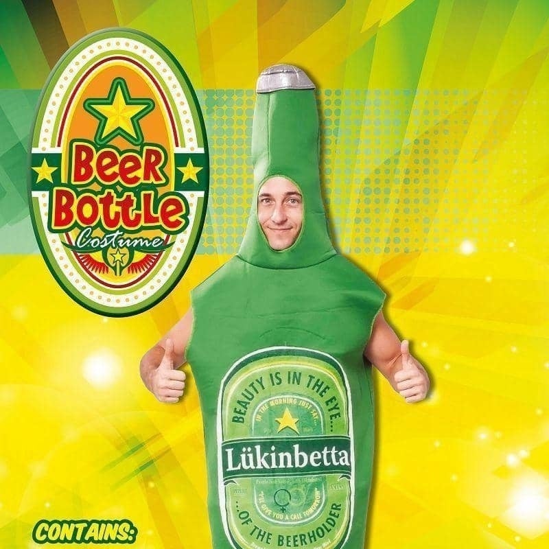 Size Chart Beer Bottle Adult Costume