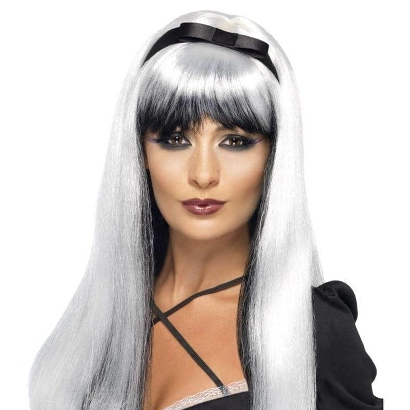 Bewitching Wig Adult Silver Black_1