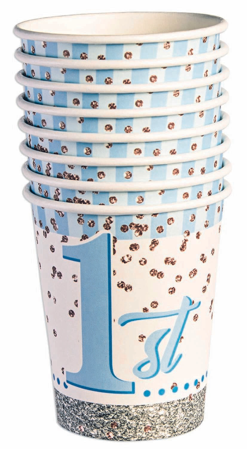 Size Chart Birthday 1st Boy Cup Party Decoration Tableware