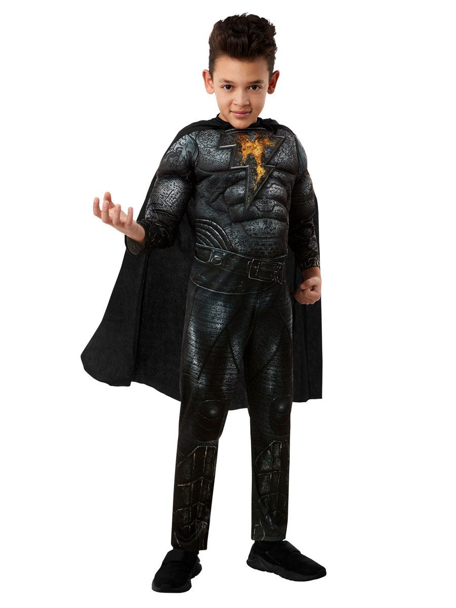 Black Adam Muscle Chest Boys Superhero Costume_1
