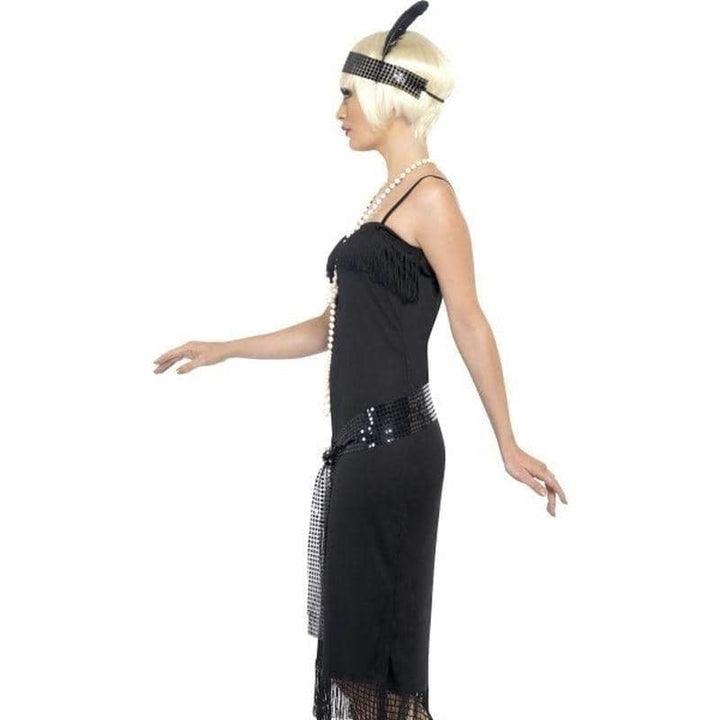 Black Flapper Costume Ladies 1920s Dress_3