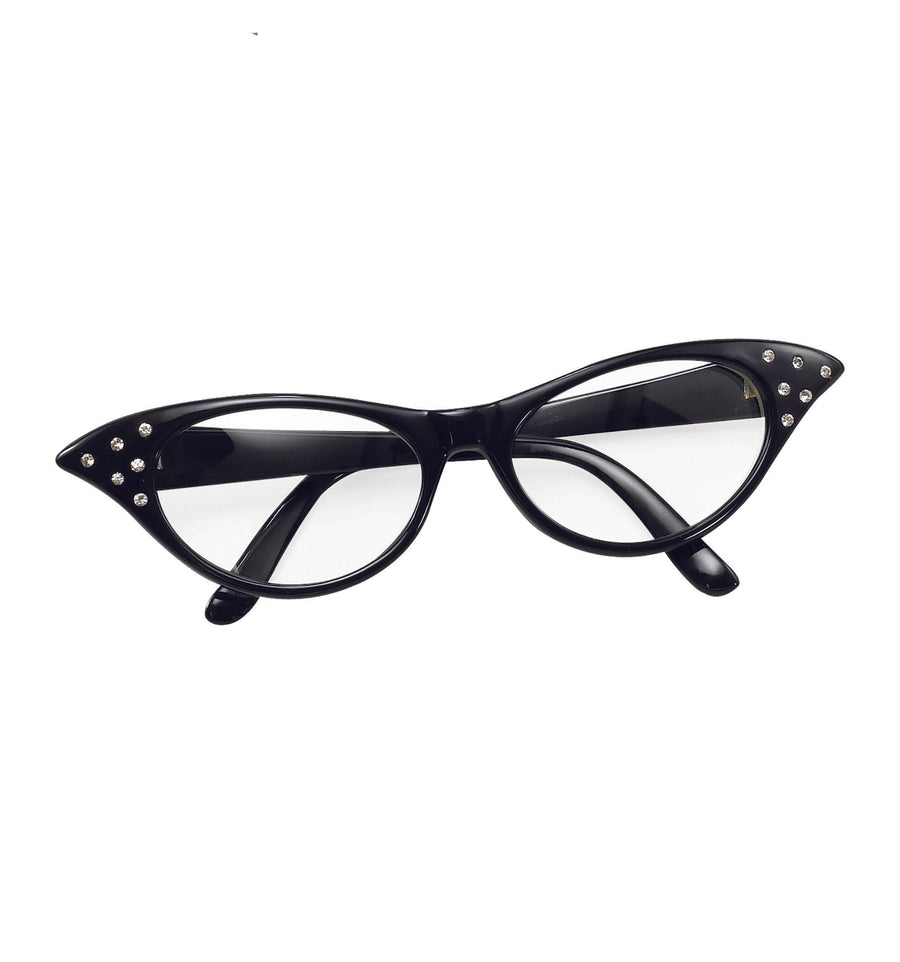 Black Glasses 50s Style Costume Accessory_1
