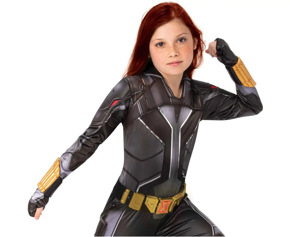 Black Widow Costume Girls Marvel Avengers Deluxe Spy_2