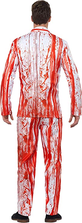 Blood Drip Stand Out From The Crowd Adult Red Party Suit_3