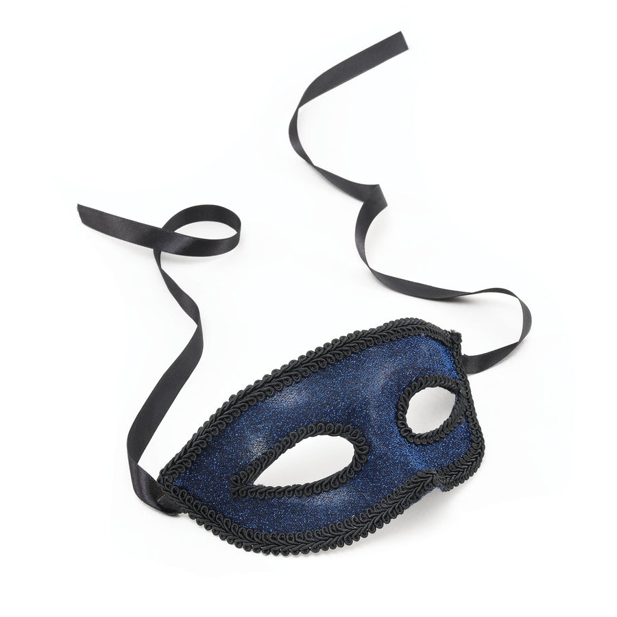 Blue Eye Mask + Ribbon Tie Masks Unisex_1