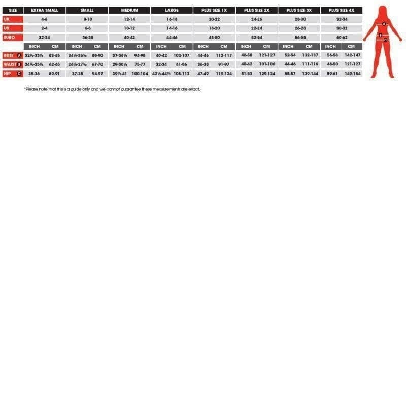 Size Chart Boa 50g Adult Pink