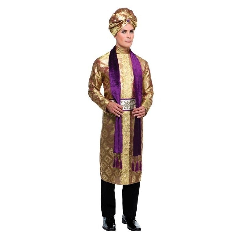 Bollywood Man Costume Jacket Turban Scarf_1
