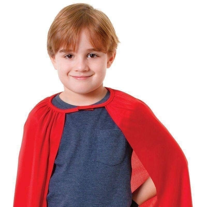 Boys Superhero Cape Red Childrens Costume Male_1