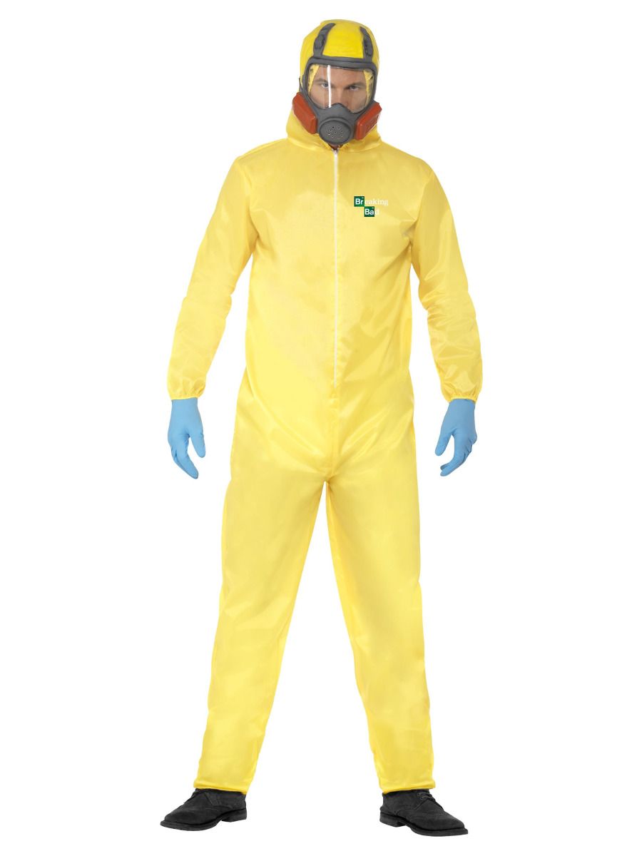 Breaking Bad Costume Adult Yellow Hazmat Jumpsuit Mask_1