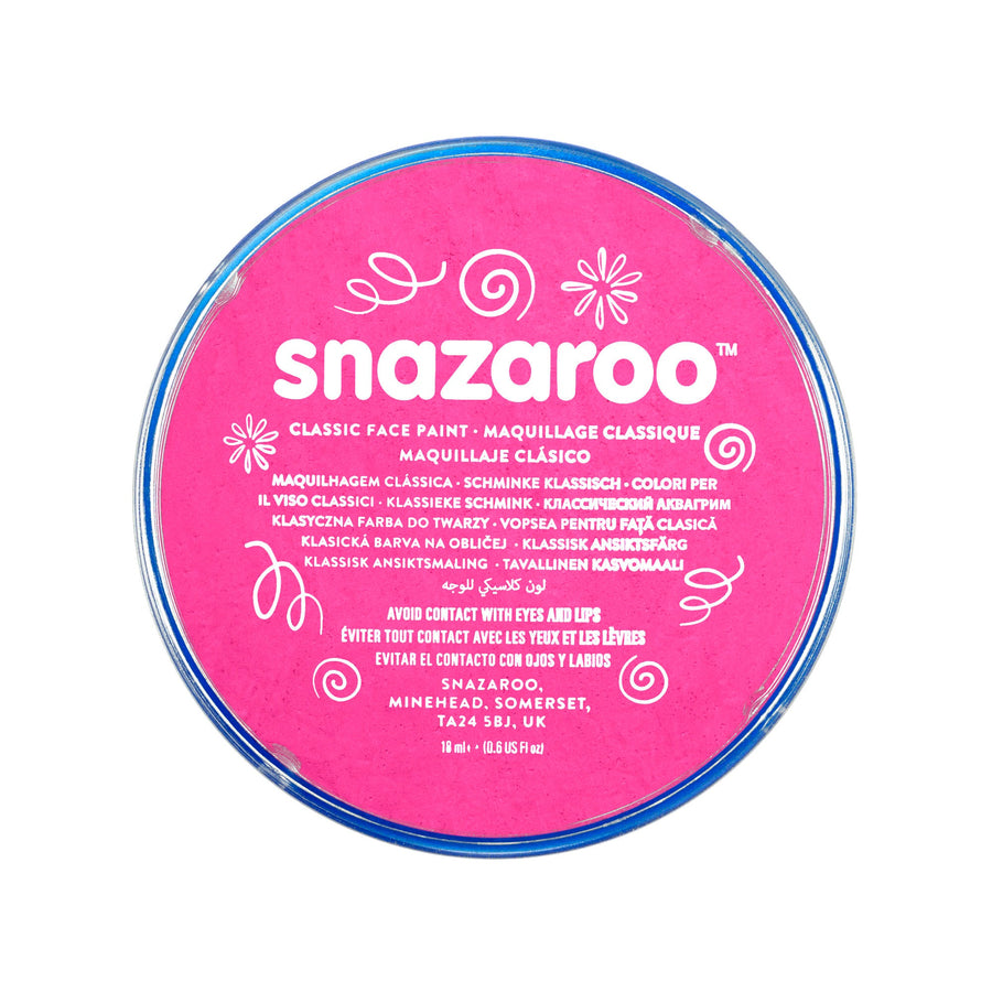Bright Pink Snazaroo Tub 18ml Face Body Paint Make Up_1