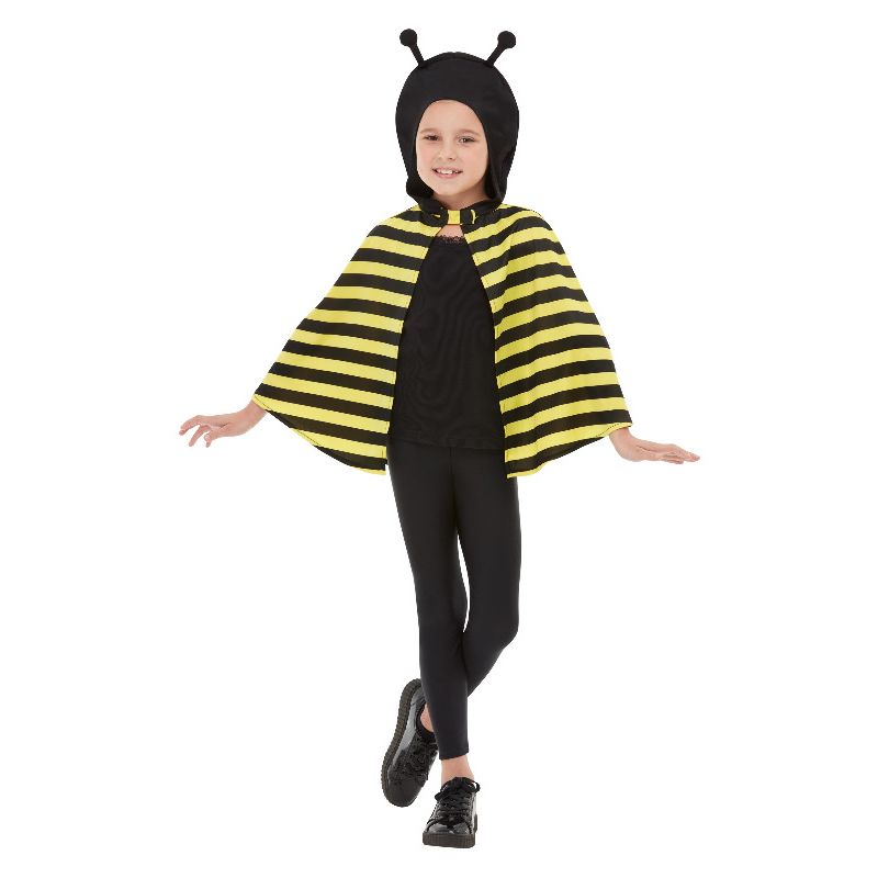 Bumblebee Hooded Cape Black & Yellow Child_1