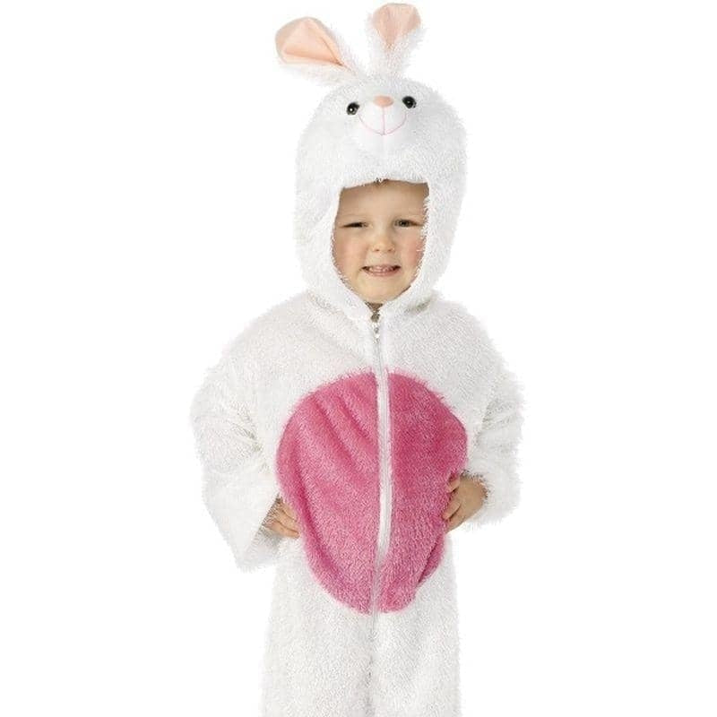 Bunny Costume Kids White Jumpsuit with Hood_1